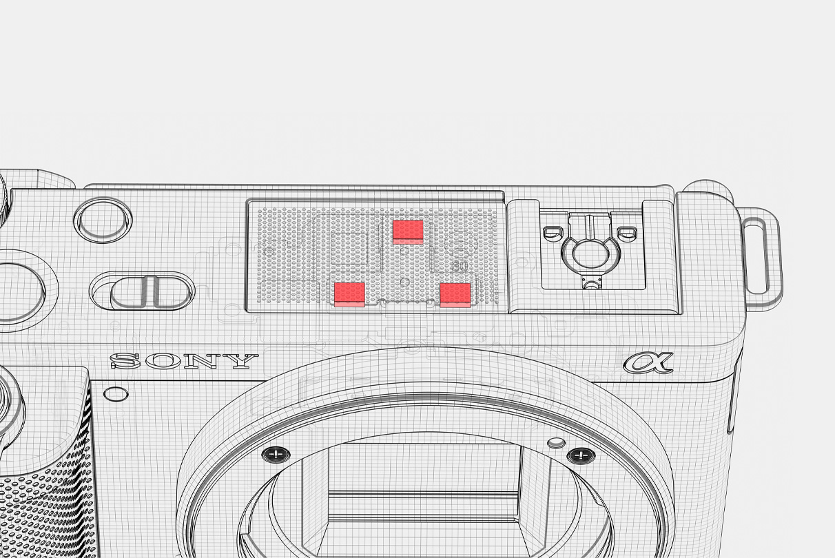 An illustration of the ZV-E10's Directional Three-Capsule Mic