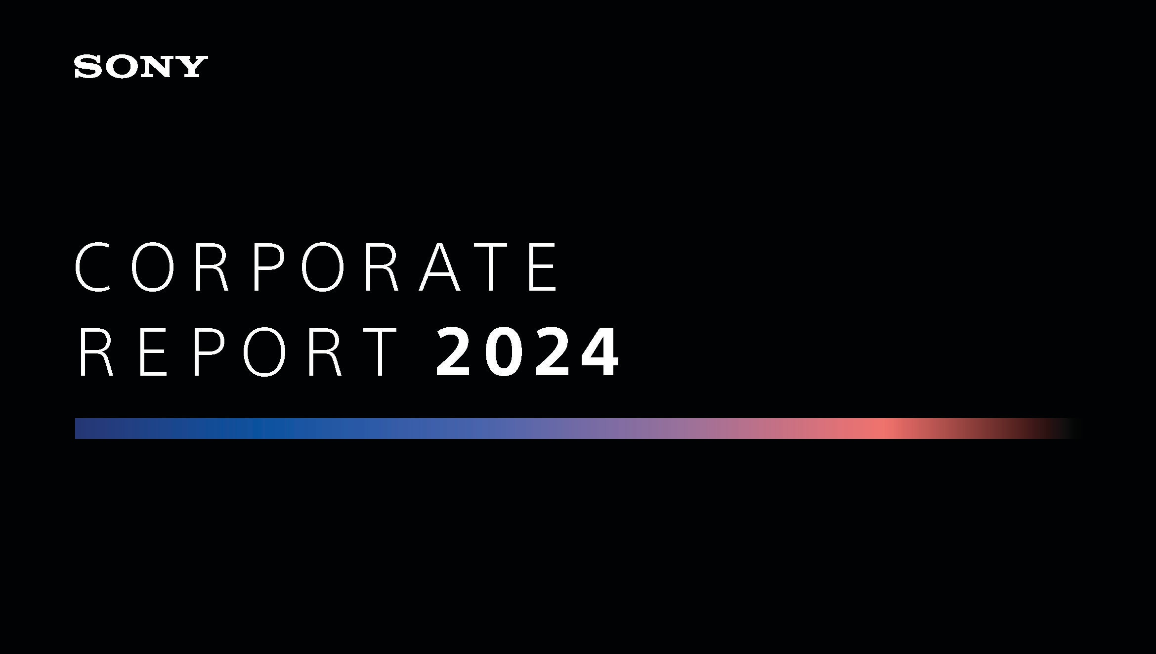 Cover of Sony's “Corporate Report 2024”