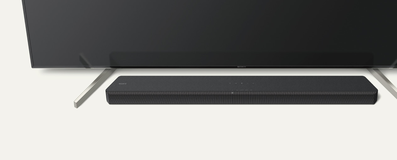 Photo of a BRAVIA TV combined with a soundbar