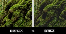 Comparison of new BIONZ X™ processor versus pervious BIONZ processor