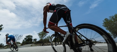 Example image of cyclists racing