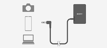 Product image of the 3.5mm audio jack and USB connector on the receiver