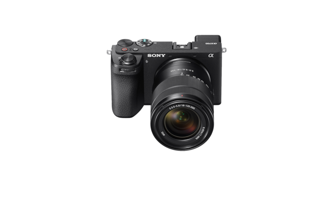 Image of the camera front with SEL18135 Lens