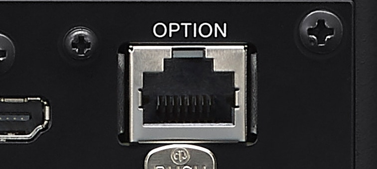 Product image of the FR7, featuring the ""Option"" connector