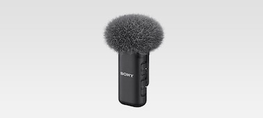 Product image of microphone with wind screen attached