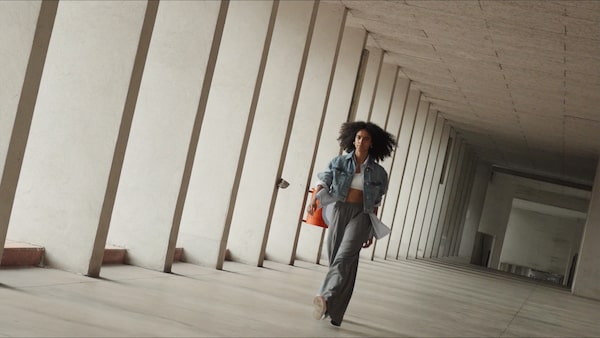 "Clipped example image of a woman moving, taken from footage shot in 4K60P mode
"