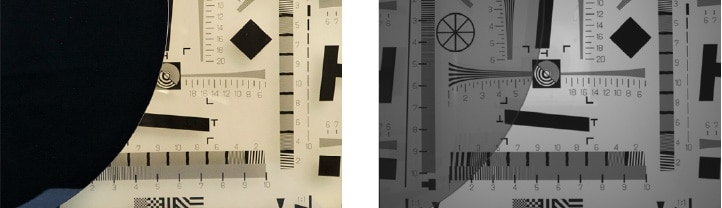 半導体シリコンウェーハが、SWIRイメージセンサーを使うことで、透過して見えている画像